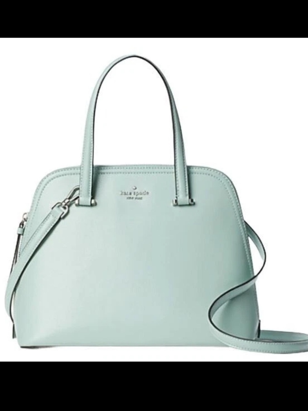 kate spade Mint Green Dome Satchel with Crossbody Strap